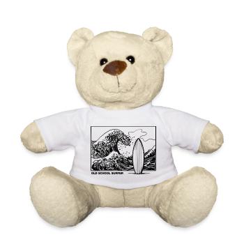 Old School Surfer - Teddy Bear - white - Front