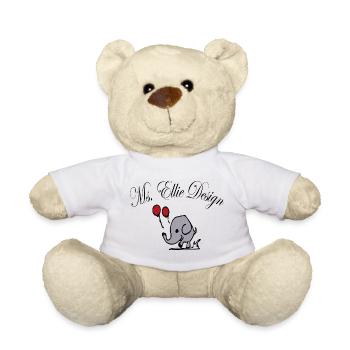 Elephant lady with balloons - Teddy Bear - white - Front