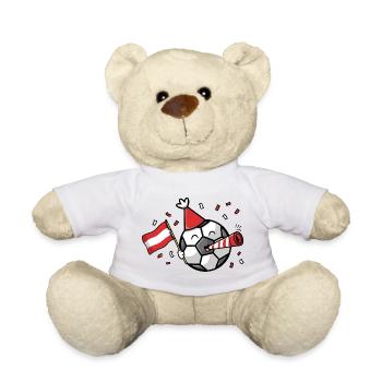 Football Fan Austria - Teddy Bear - white - Front