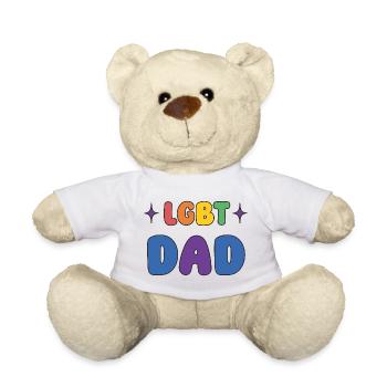 LGBTQ-Pride-Monat - LGBT-Vater - Teddy - Weiß - Vorne