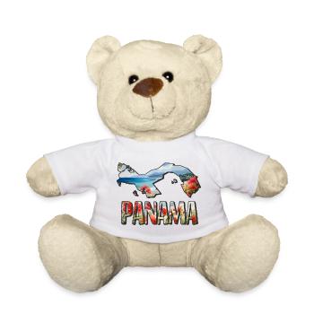 Watercolor Map Panama - Teddy Bear - white - Front
