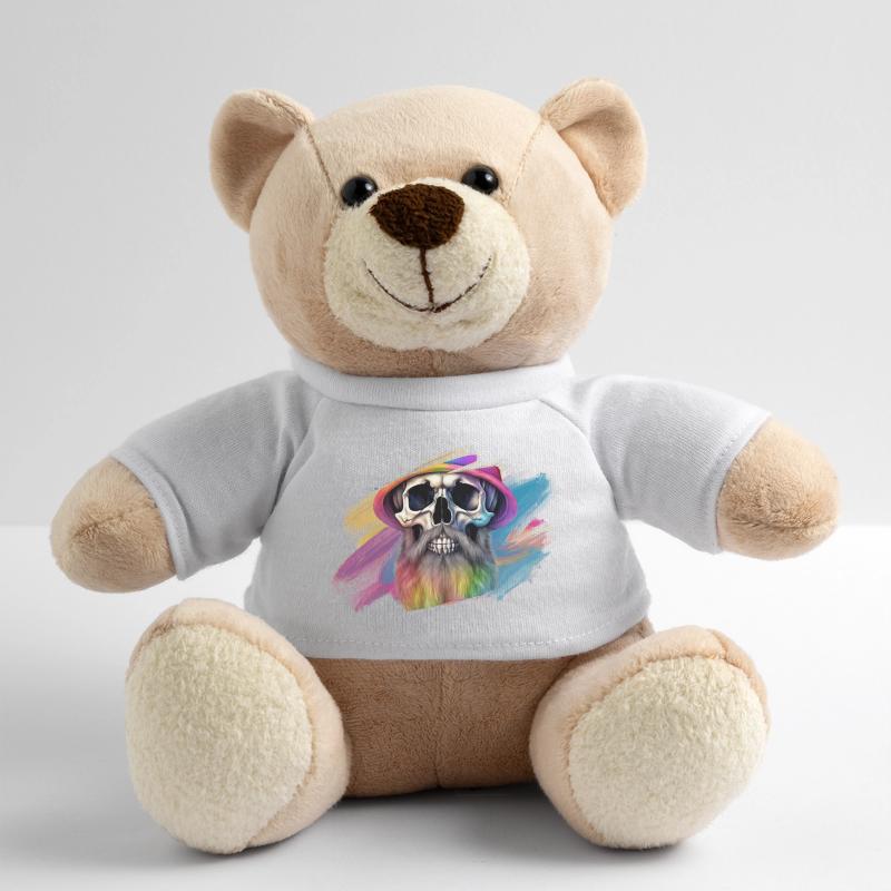 Bunte Regenbogen-Totenkopf-Designe Teddy