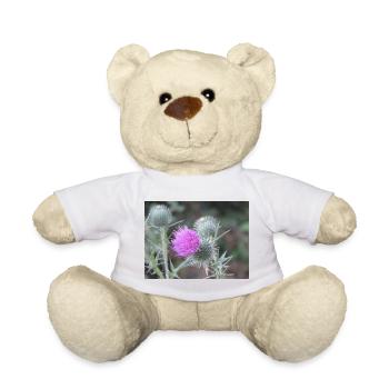 Violetten Distelblüten-Muster - Teddy - Weiß - Vorne