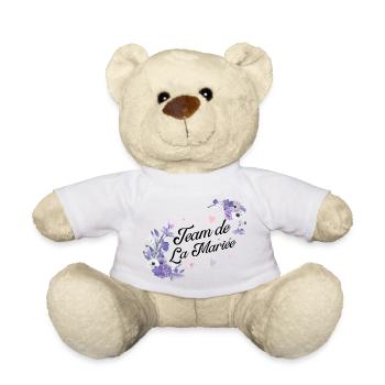 Lila Blumen Braut Team - Teddy - Weiß - Vorne