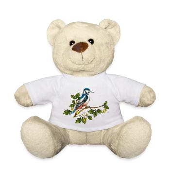 Colorful bird - Teddy Bear - white - Front