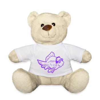 Cool DJ Goldfish Pink Fish Party Club Music - Nounours - blanc - Devant