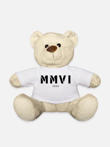 Römische Zahl Geburtsjahr Made in 2006 - Teddy - Weiß