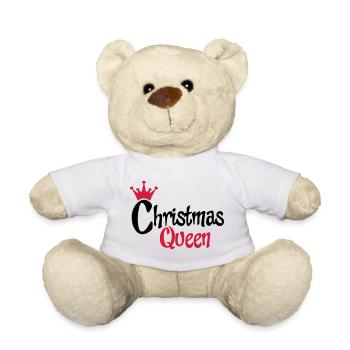Lustiges T-Shirt zu Weihnachten für Frauen - Teddy - Weiß - Vorne