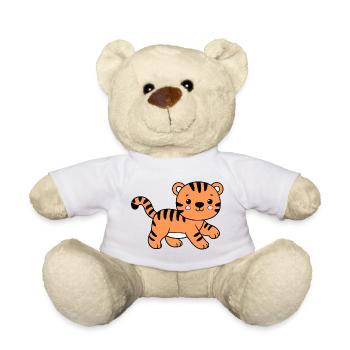 Tiger - Teddy Bear - white - Front