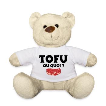 vegetarisch, vegan, Tofu - Teddy - Weiß - Vorne