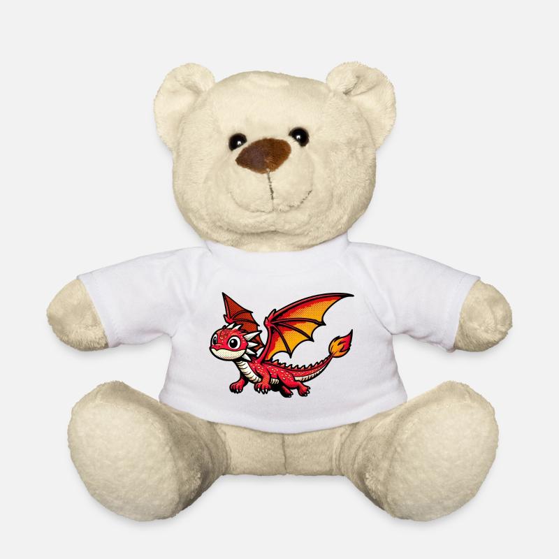 Drache - Teddy - Weiß