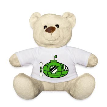 U-Boot Unterseeboot Tauchgang Tauchboot Kapitän - Teddy - Weiß - Vorne