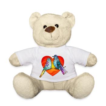 Bunte Vögel - Teddy - Weiß - Vorne