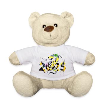 Fantasy Drache Anime Drachenkopf Mythos Reptilienschlange - Teddy - Weiß - Vorne