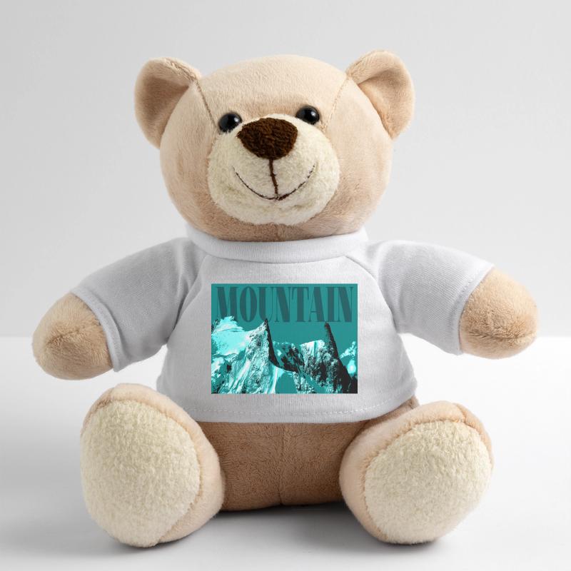 Abstract Icy Mountain Teddy Bear