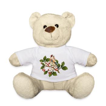 Colorful bird - Teddy Bear - white - Front