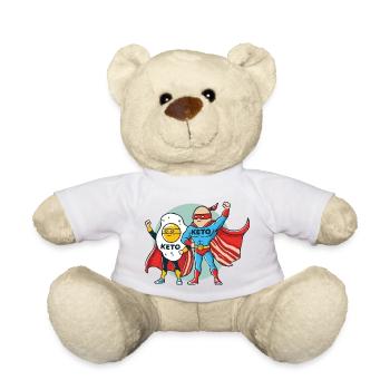 Ketogene Superhelden - Keto Diät mit Bacon und Ei - Teddy - Weiß - Vorne