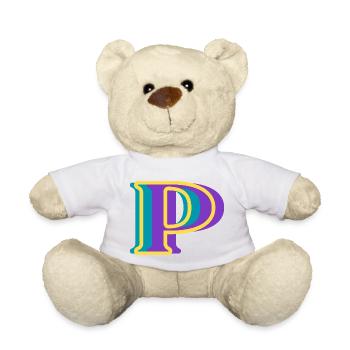 Lettre p multicolore - Nounours - blanc - Devant