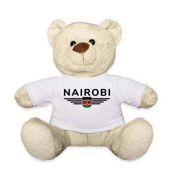 Fans de Nairobi : T-shirt pour les amoureux du Kenya - Nounours - blanc - Devant