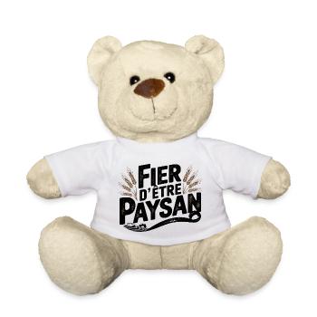 Fier d'être Paysan - Nounours - blanc - Devant