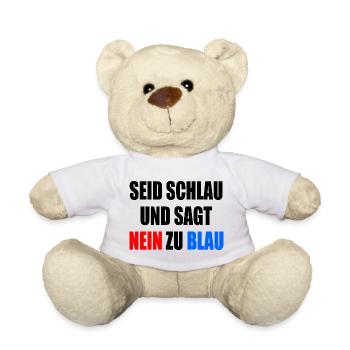 Afd - seid schlau und sagt nein zu blau - Teddy - Weiß - Vorne