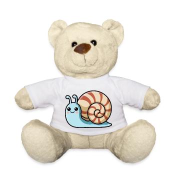 Escargot mignon Kawaii - Nounours - blanc - Devant