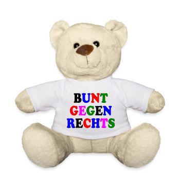 Bunt gegen rechts - Teddy - Weiß - Vorne