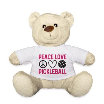Frieden Liebe Pickleball - Teddy - Weiß - Vorne