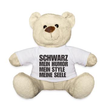 Noir Mon humour Mon âme Mon style Dire - Nounours - blanc - Devant