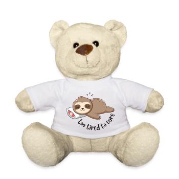 Too Tired To Care - Teddy - Weiß - Vorne