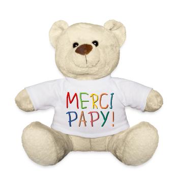 MERCI GRAND-PÈRE PAPY - Nounours - blanc - Devant