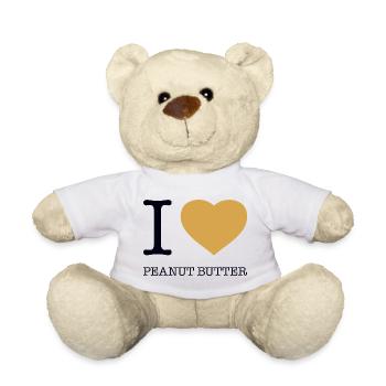 I LOVE PEANUT BUTTER - Teddy - Weiß - Vorne