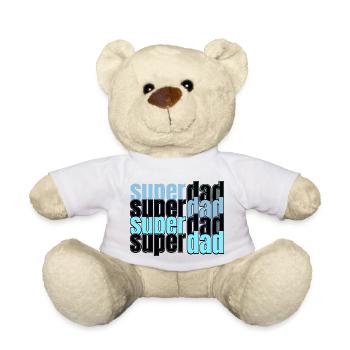 Super Dad Vater Vatertag - Teddy - Weiß - Vorne