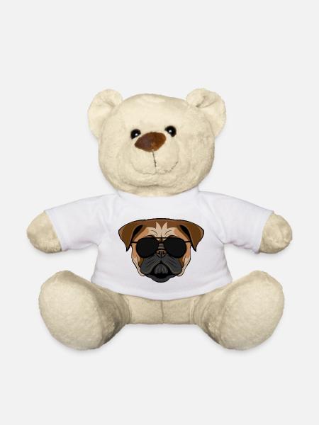Bulldog in sunglasses - Teddy - Weiß