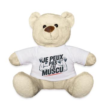 je peux pas j'ai muscu - Nounours - blanc - Devant