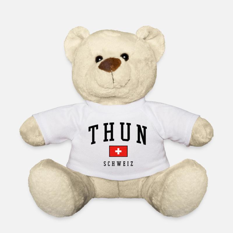 Thun Schweiz Design mit Flagge - Teddy - Weiß