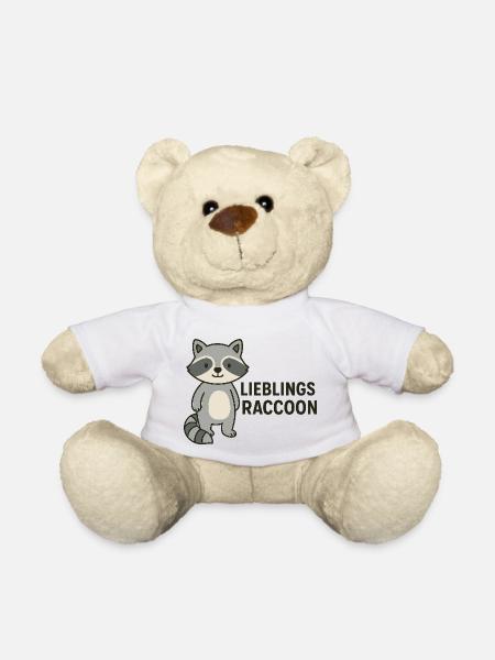 FAVORITE RACCOON - Teddy Bear - white