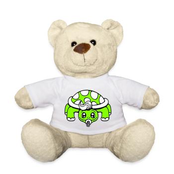 Tortue Bébé Sucette Petit Enfant Bambin - Nounours - blanc - Devant