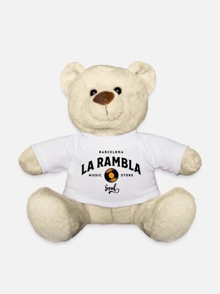 « La Rambla Soul » Magasin de musique vintage de Barcelone - Nounours - blanc