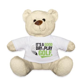 It's a Good Day to Play Golf - Teddy Bear - white - Front