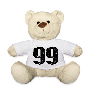 Maillot numéro 99 - Nounours - blanc - Devant