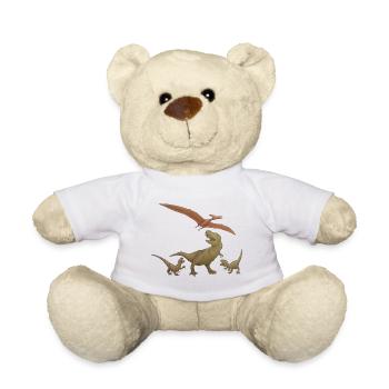 Scene of life among dinosaurs - Teddy Bear - white - Front