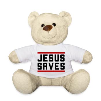 Jesus Rettet Christlich - Teddy - Weiß - Vorne
