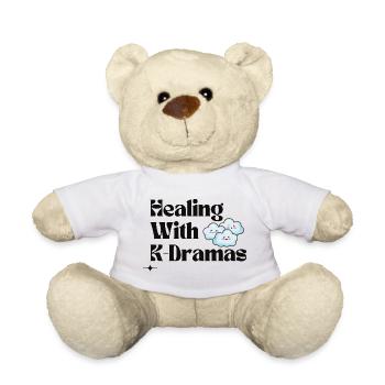 Healing With K-Dramas | Cute Cloud Aesthetic gift - Teddy Bear - white - Front