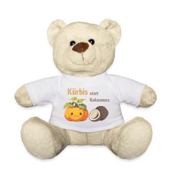 Pumpkin instead of coconut - Teddy Bear - white - Front