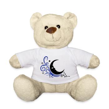 Mystischer Mond mit Sternen Nacht Symbol - Teddy - Weiß - Vorne