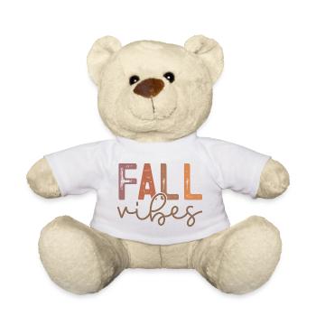 Fall Vibes with Warm Earth Tones - Teddy Bear - white - Front