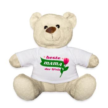 Beste Mama der Welt Design Geschenk - Teddy - Weiß - Vorne