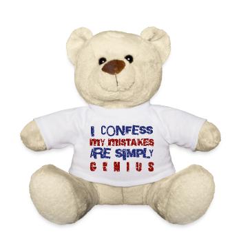 Humorous Confidence Quote Design - Teddy Bear - white - Front