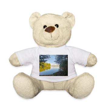 Reflexion vom Ufer, die Ruhe der Natur - Teddy - Weiß - Vorne